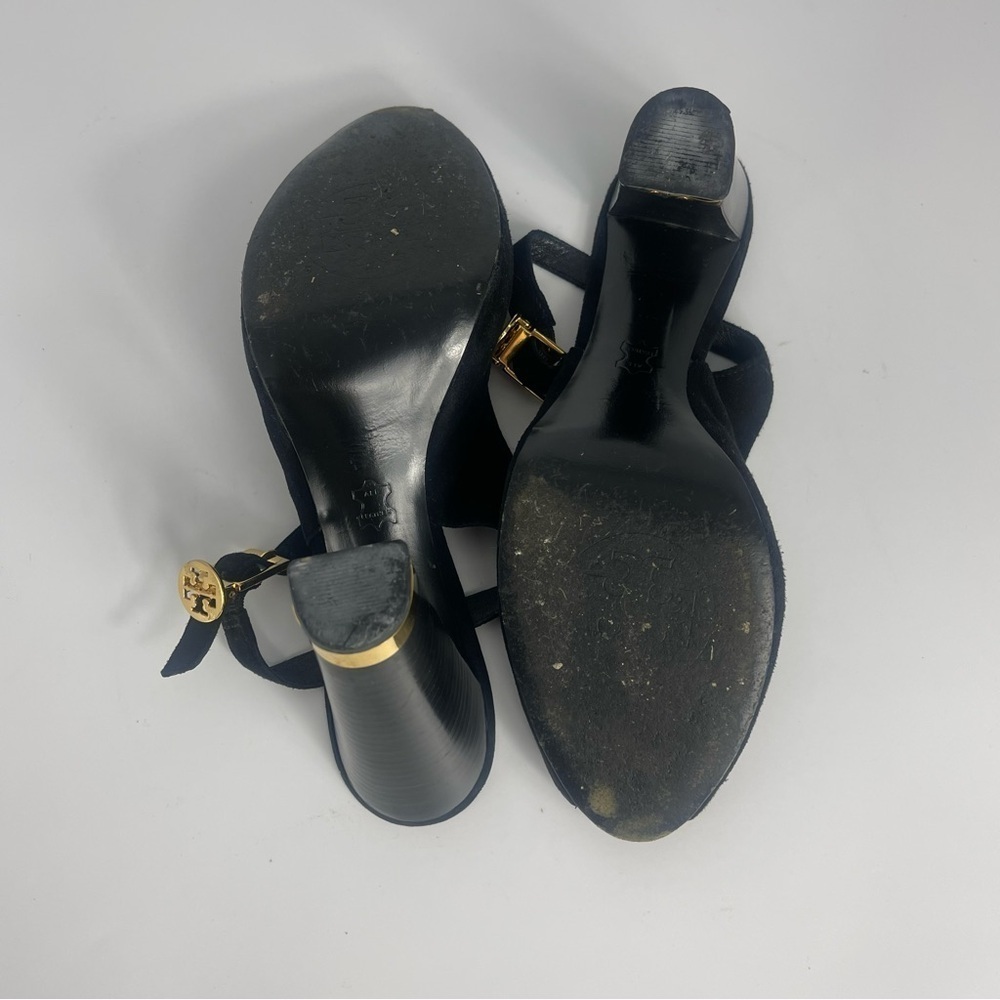 Tory Burch Slingback Heels – Size 9 – Black Suede - Picture 7 of 9